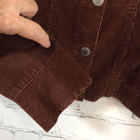 At Last & Company Girl's Lightweight Brown Corduroy Jacket Size Large‎ - Picture 4 of 9